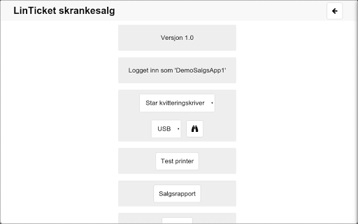 LinTicket skrankesalg Screen 3