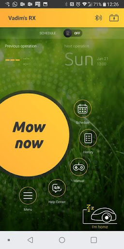 Robomow App 2.0 Screen 2