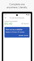 screenshot of Google Opinion Rewards