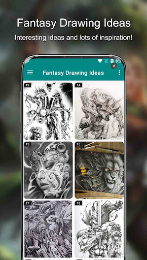 Android application Fantasy Drawing Ideas screenshort