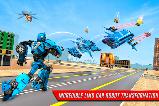 Flying Limo Robot Car Transform: Police Robot Game 1.38 screenshots 5