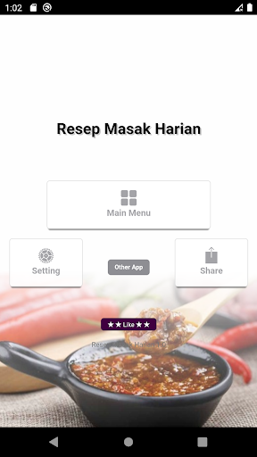 Android application Resep Masak Sehari hari screenshort