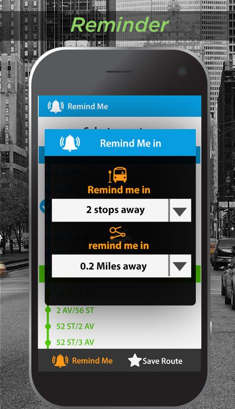 Android application NYC Mta Bus Tracker Pro screenshort
