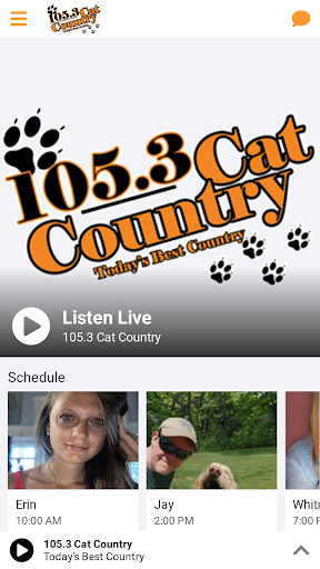 Android application 105.3 Cat Country screenshort