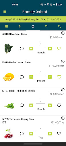 Android application Nature's Fresh Produce screenshort