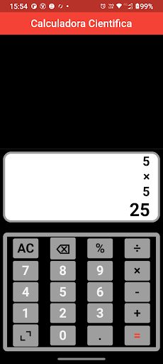 Android application Calculadora Científica screenshort