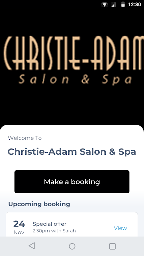 Android application Christie-Adam Salon & Spa screenshort
