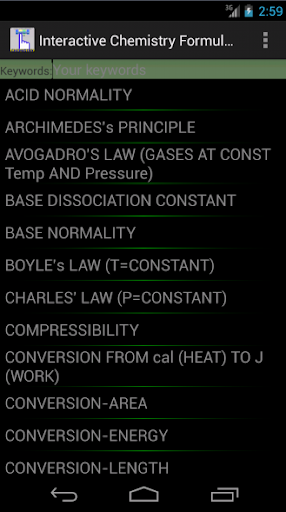 Android application Interactive Chemistry screenshort