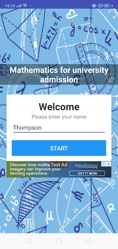 Android application Math for university admission screenshort
