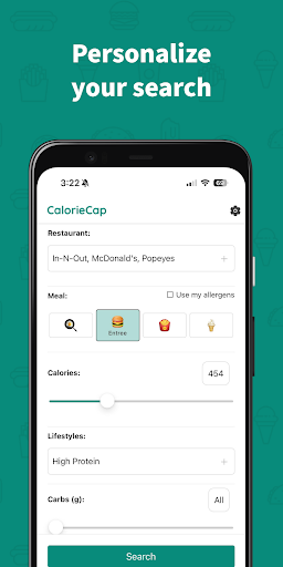 CalorieCap Screen 2