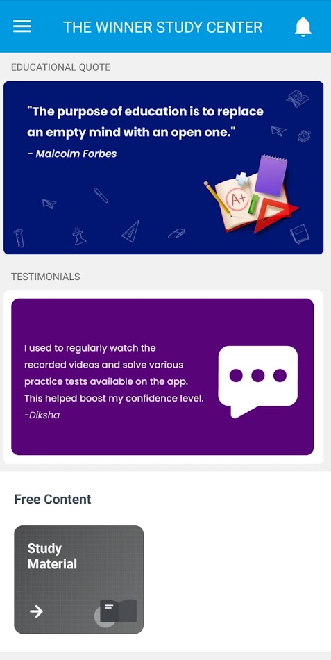 #4. THE WINNER STUDY CENTER (Android) By: Education Mobile Media