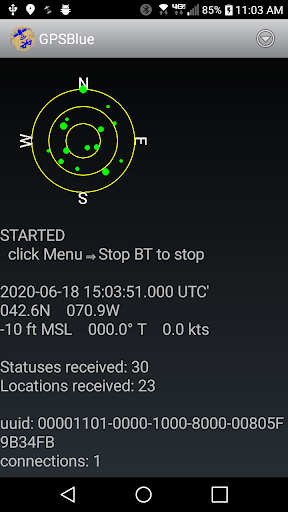 Android application GPS-to-Bluetooth for Aviation screenshort