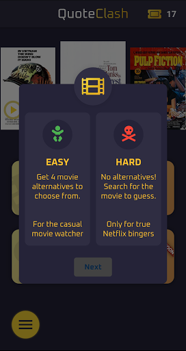 Android application QuoteClash screenshort