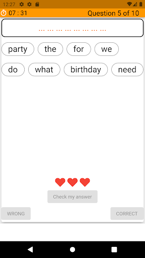 Play, Listen and Write Screen 3