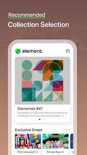 Android application Element NFT Market screenshort