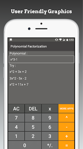 Screenshot of Polynomial Factorization
