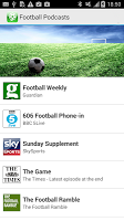 screenshot of Football Podcasts