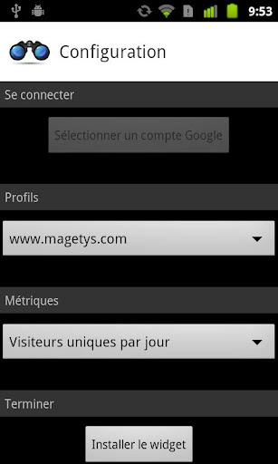 Simple Analytics Widget Screen 2