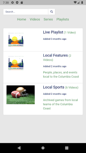 Columbia Coast TV Screen 3