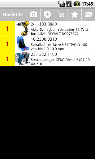 Android application Hasler iBar screenshort