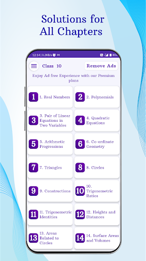 Android application RD Sharma Class 10 Solutions screenshort