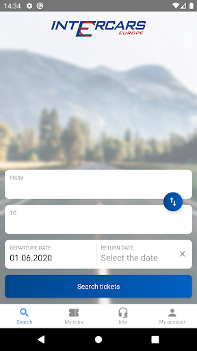 Android application Intercars - bus tickets screenshort