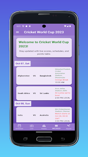 Live Cricket Score Screen 3