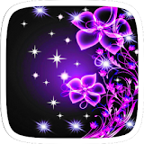 Purple Neon Flower Theme icon