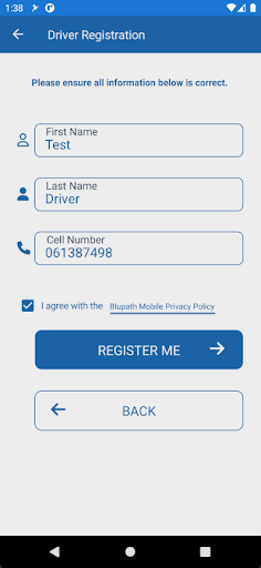 Blupath Mobile Screen 2