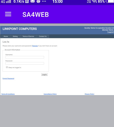 SA4WEB Screen 3