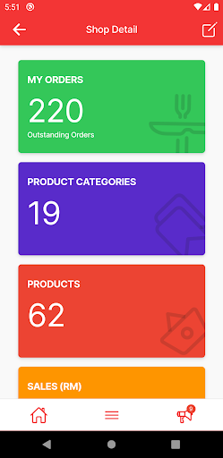 JustOrder.Today Merchant App Screen 2