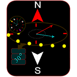 Compass with declination icon