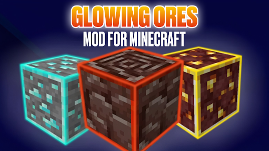 Glowing Ores Mod for Minecraft