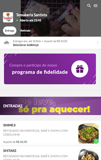 Android application Temakeria Santista screenshort
