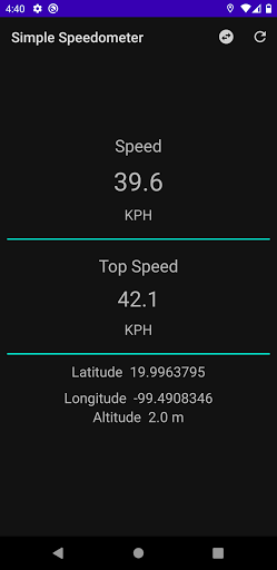 Android application Simple Speedometer screenshort