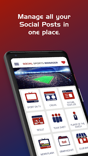 Android application Social Sports Manager screenshort
