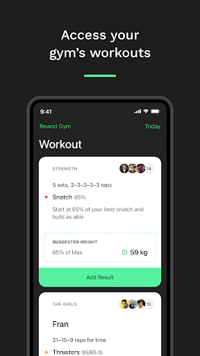 Android application Rewod: Workouts & Community screenshort