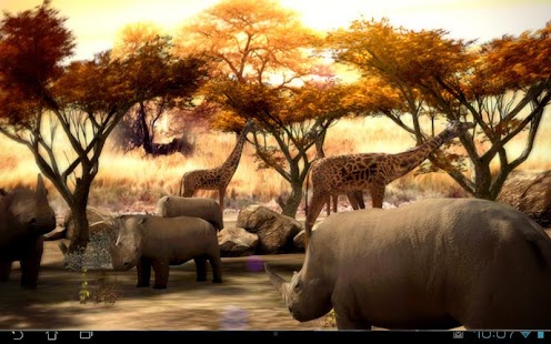 لقطة شاشة خلفية حية أفريقية ثلاثية الأبعاد برو