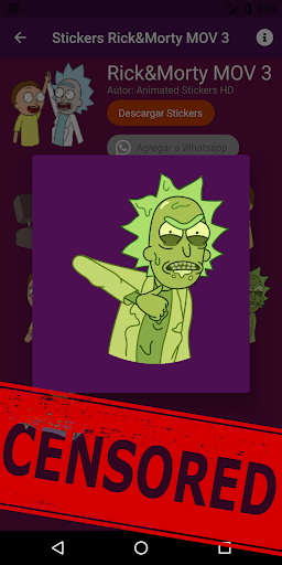 Rick and Morty - Animated Stickers for WhatsApp.