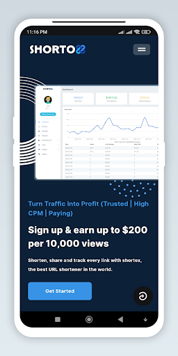 Android application Shortox - Monetize Links screenshort