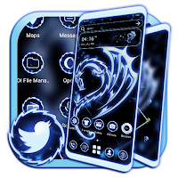 Blue Dragon Launcher Theme