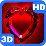 Red Shaped Magic Diamond Heart icon