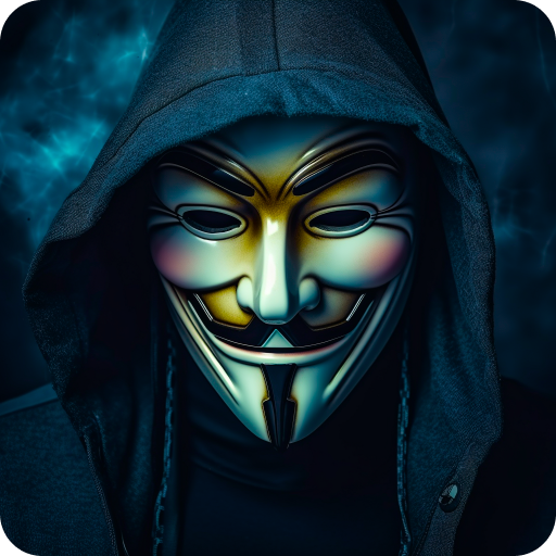Anonymous Mask HD 4K Wallpaper logo