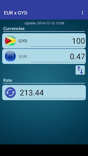 Euro x Guyanese Dollar Screen 2