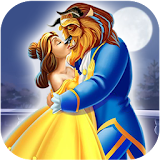 Princess Belle and Beast Kiss icon