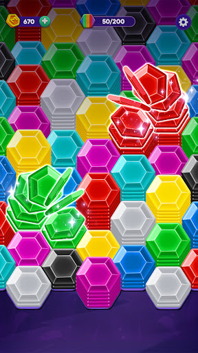 Jewel Hexa Stack: Diamond Sort 2