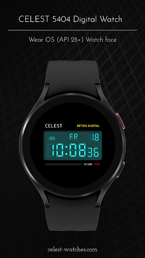 Android application CELEST5404 Retro Digital Watch screenshort