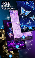 3D Purple Butterfly Theme