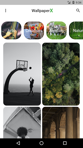 Android application wallpaperx screenshort
