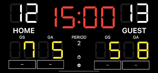 Android application Netball Scoreboard screenshort